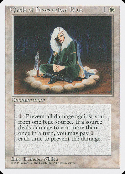 Circle of Protection: Blue [Fourth Edition] - Evolution TCG