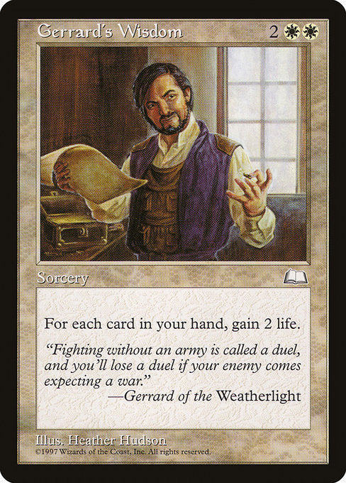 Gerrard's Wisdom [Weatherlight] - Evolution TCG