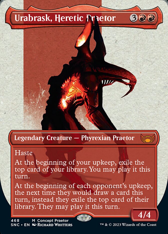 Urabrask, Heretic Praetor (Borderless Concept Praetors) [Phyrexia: All Will Be One] - Evolution TCG