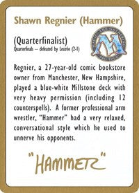 1996 Shawn "Hammer" Regnier Biography Card [World Championship Decks] - Evolution TCG