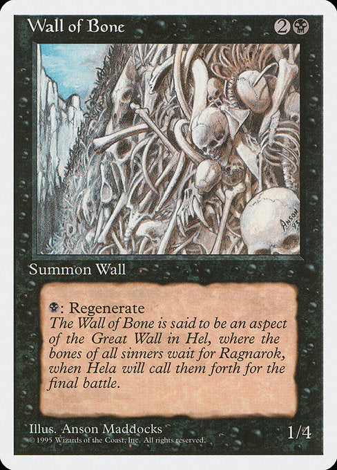 Wall of Bone [Fourth Edition] - Evolution TCG