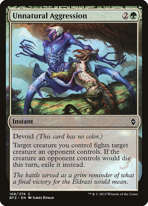 Unnatural Aggression [Battle for Zendikar] - Evolution TCG