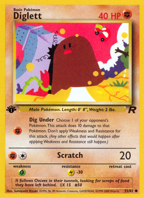 Diglett (52/82) [Team Rocket 1st Edition] - Evolution TCG