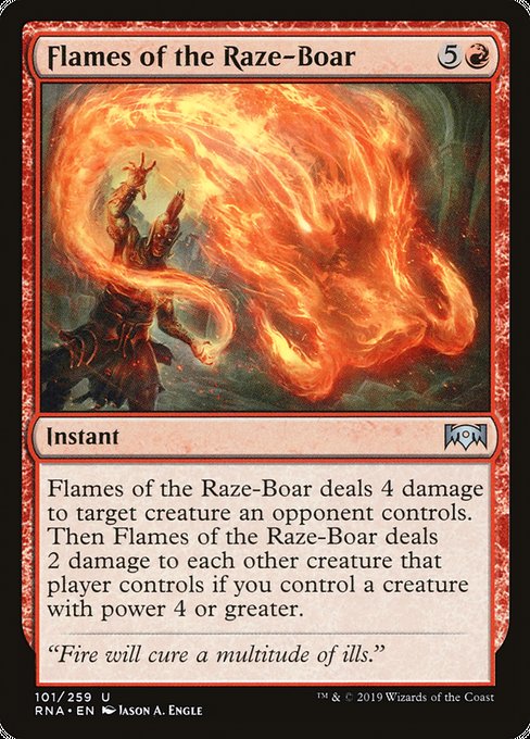 Flames of the Raze-Boar [Ravnica Allegiance] - Evolution TCG