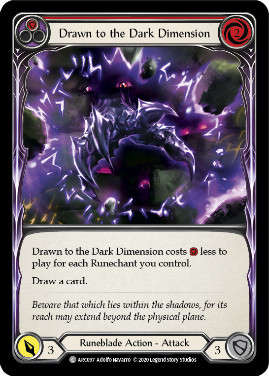Drawn to the Dark Dimension (Red) [U-ARC097] (Arcane Rising Unlimited)  Unlimited Normal - Evolution TCG