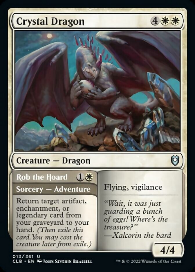 Crystal Dragon // Rob the Hoard [Commander Legends: Battle for Baldur's Gate] - Evolution TCG