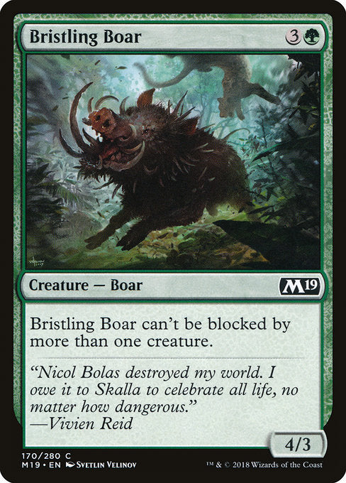 Bristling Boar [Core Set 2019] - Evolution TCG