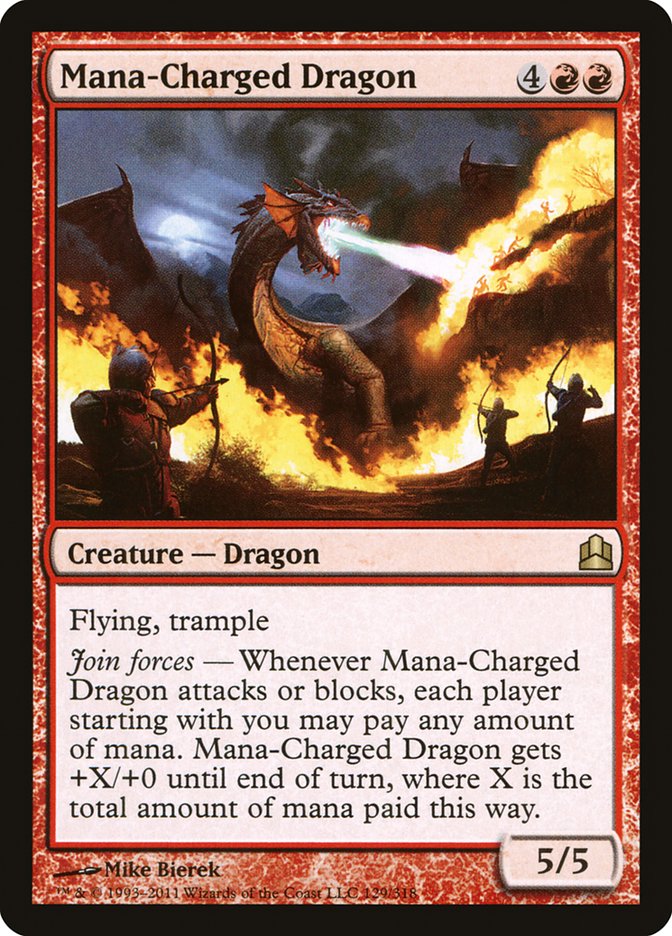 Mana-Charged Dragon [Commander 2011] - Evolution TCG