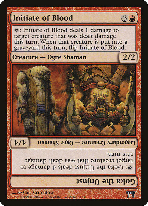 Initiate of Blood // Goka the Unjust [Champions of Kamigawa] - Evolution TCG