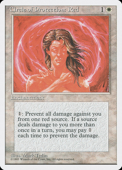 Circle of Protection: Red [Fourth Edition] - Evolution TCG