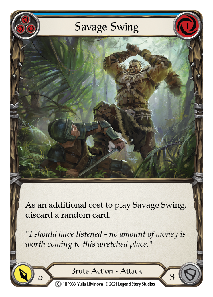 Savage Swing (Blue) [1HP033] (History Pack 1) - Evolution TCG