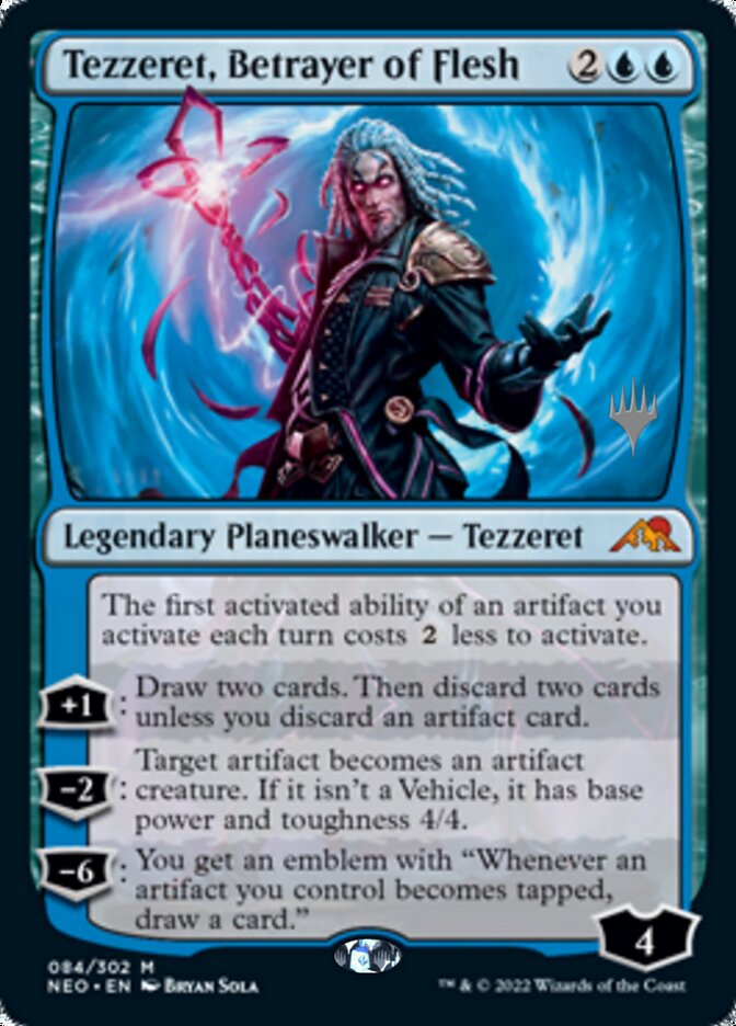 Tezzeret, Betrayer of Flesh (Promo Pack) [Kamigawa: Neon Dynasty Promos] - Evolution TCG