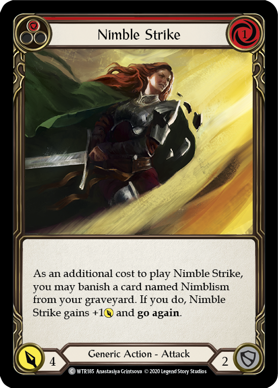 Nimble Strike (Red) [U-WTR185] (Welcome to Rathe Unlimited)  Unlimited Rainbow Foil - Evolution TCG