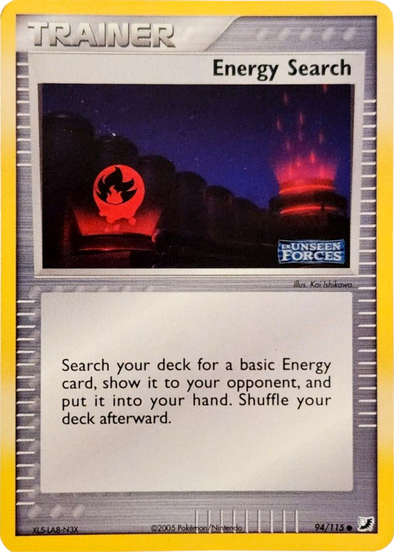 Energy Search (94/115) (Stamped) [EX: Unseen Forces] - Evolution TCG