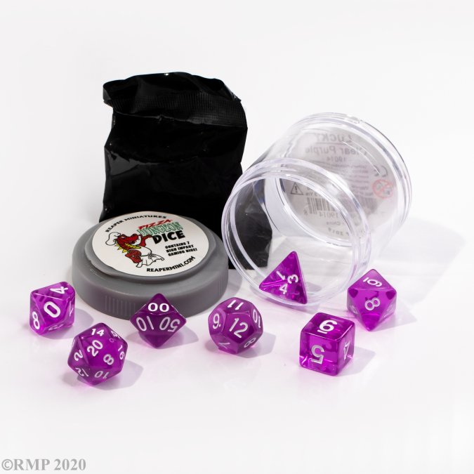 Pizza Dungeon LUCKY DICE - CLEAR PURPLE - Evolution TCG