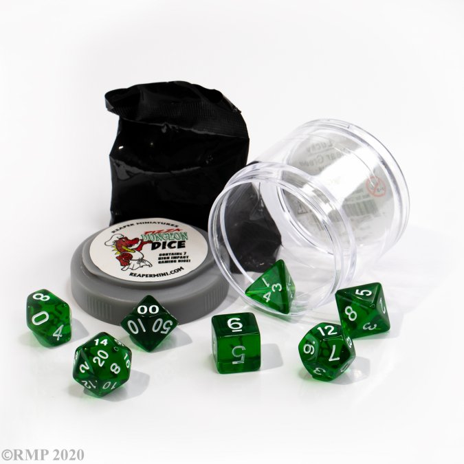 Pizza Dungeon LUCKY DICE - CLEAR GREEN - Evolution TCG