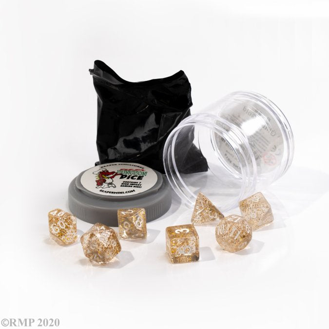Pizza Dungeon BOSS DICE - GLITTER GOLD - Evolution TCG