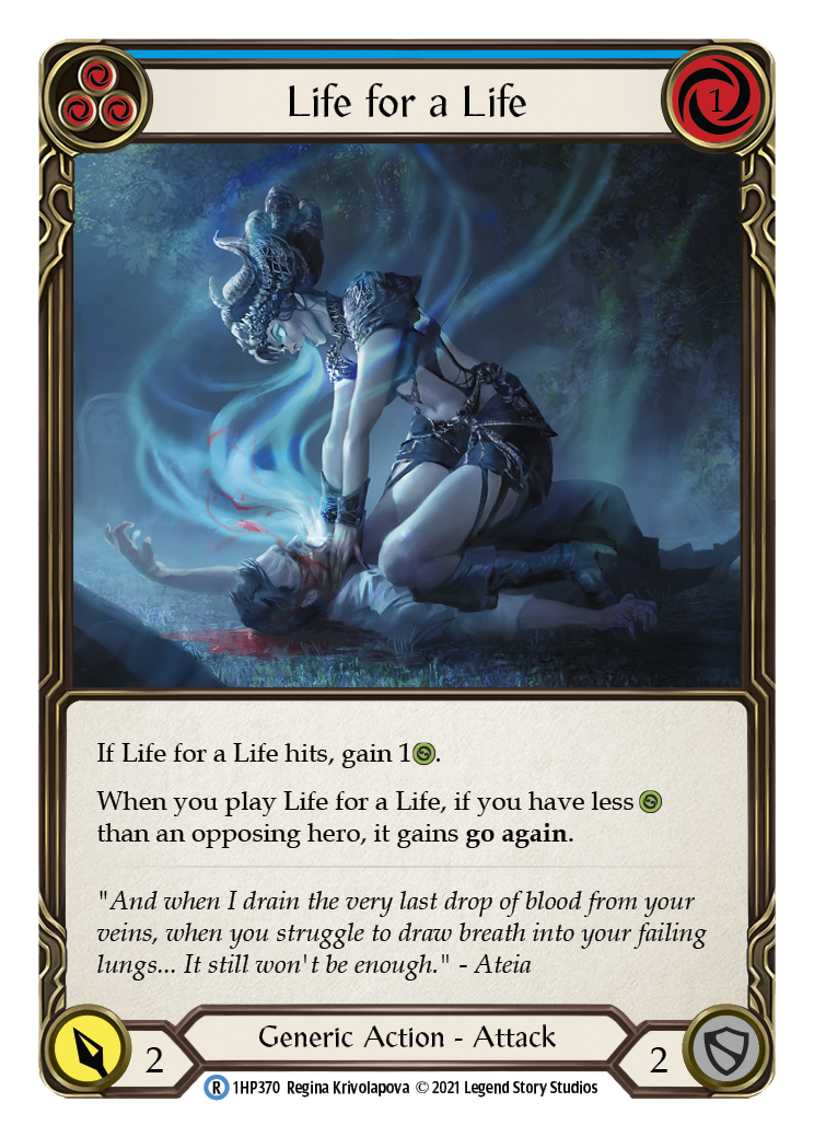 Life for a Life (Blue) [1HP370] (History Pack 1) - Evolution TCG