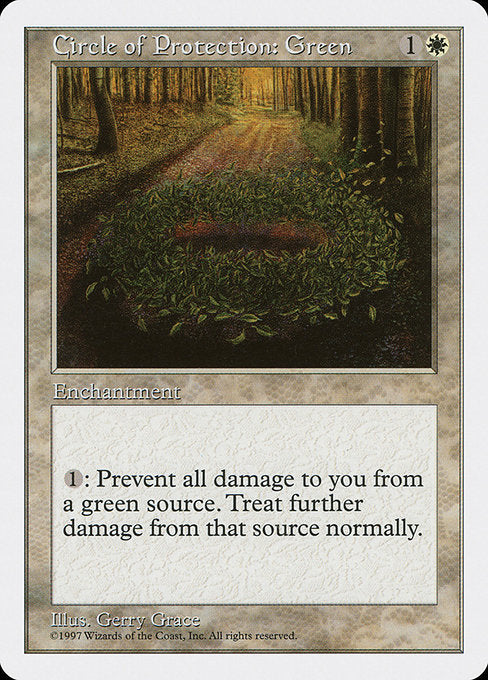 Circle of Protection: Green [Fifth Edition] - Evolution TCG