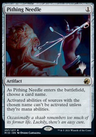 Pithing Needle (Promo Pack) [Innistrad: Midnight Hunt Promos] - Evolution TCG