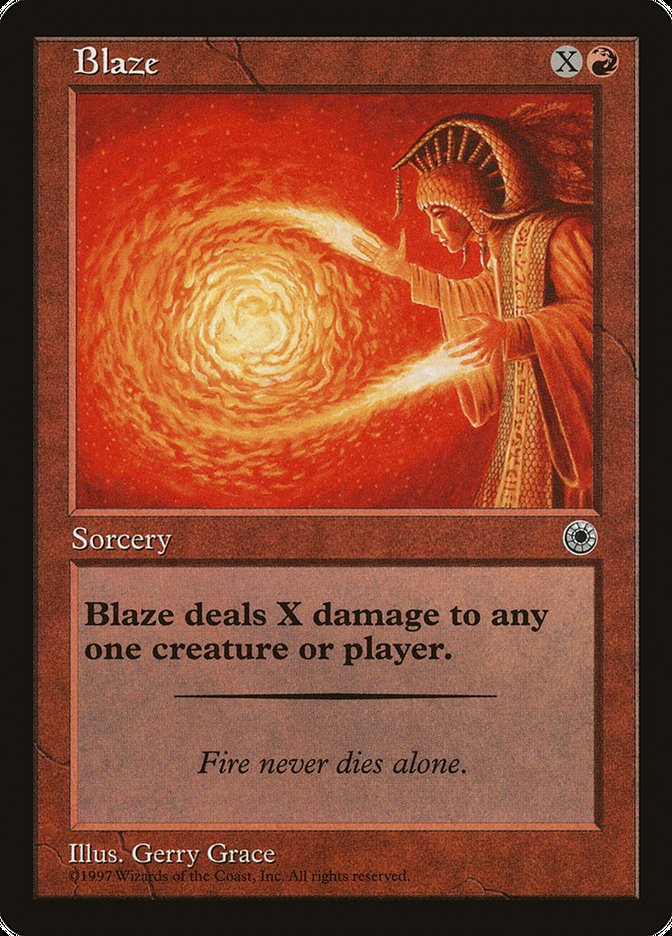 Blaze (With Flavor Text) [Portal] - Evolution TCG