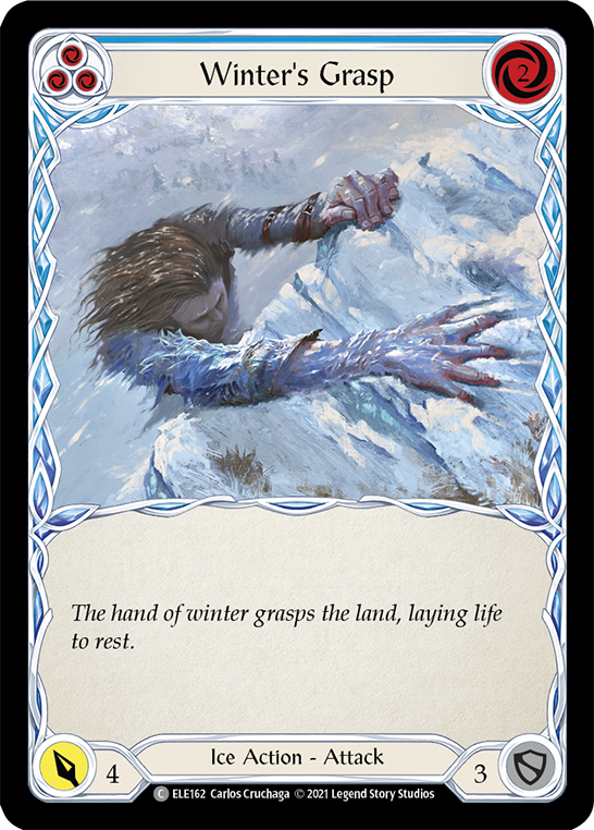 Winter's Grasp (Blue) [ELE162] (Tales of Aria)  1st Edition Normal - Evolution TCG