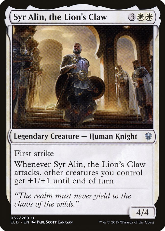 Syr Alin, the Lion's Claw [Throne of Eldraine] - Evolution TCG