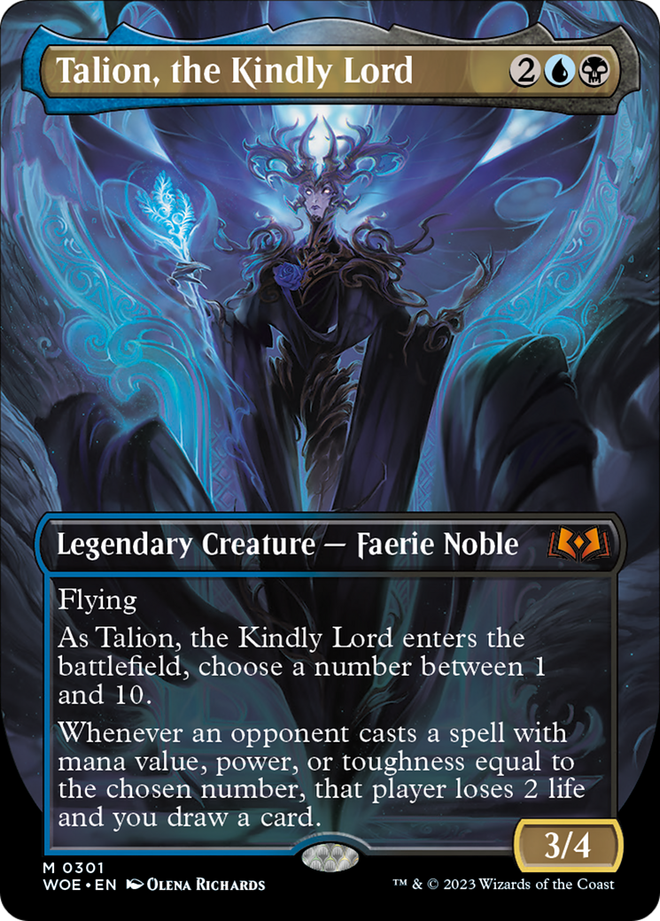 Talion, the Kindly Lord (Borderless Alternate Art) [Wilds of Eldraine] - Evolution TCG