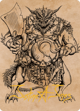 Thrakkus the Butcher Art Card (Gold-Stamped Signature) [Commander Legends: Battle for Baldur's Gate Art Series] - Evolution TCG