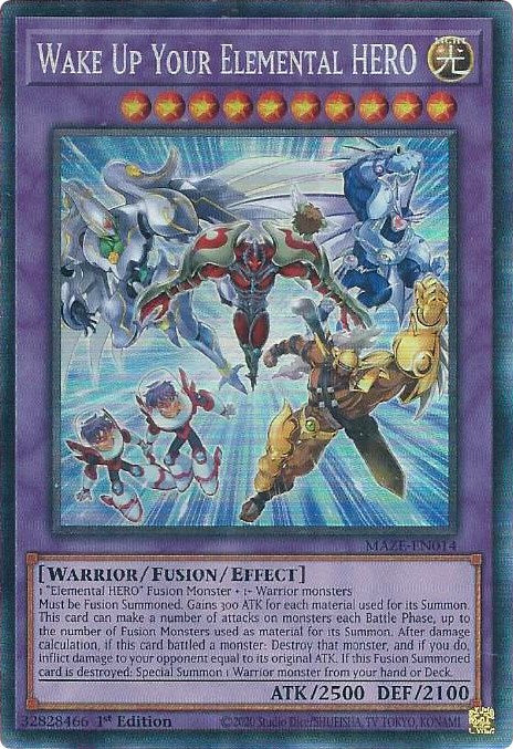 Wake Up Your Elemental HERO [MAZE-EN014] Collector's Rare - Evolution TCG