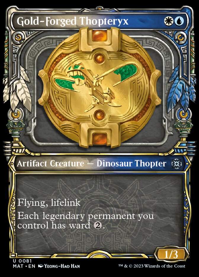 Gold-Forged Thopteryx (Showcase) [March of the Machine: The Aftermath] - Evolution TCG