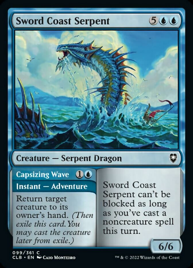 Sword Coast Serpent // Capsizing Wave [Commander Legends: Battle for Baldur's Gate] - Evolution TCG