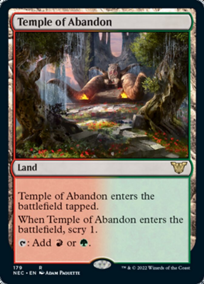 Temple of Abandon [Kamigawa: Neon Dynasty Commander] - Evolution TCG