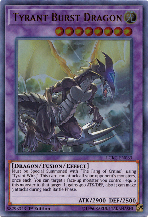 Tyrant Burst Dragon [LCKC-EN063] Ultra Rare - Evolution TCG