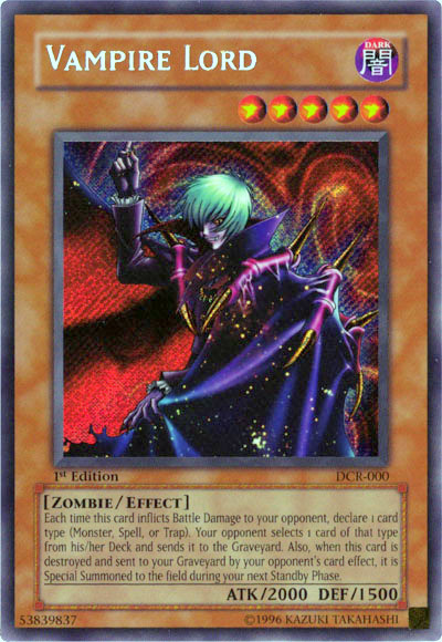 Vampire Lord [DCR-000] Secret Rare - Evolution TCG