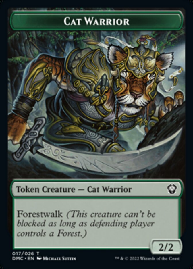 Cat Warrior Token [Dominaria United Commander Tokens] - Evolution TCG
