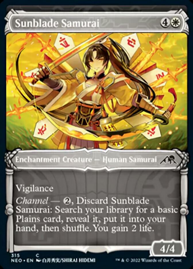 Sunblade Samurai (Showcase Samurai) [Kamigawa: Neon Dynasty] - Evolution TCG