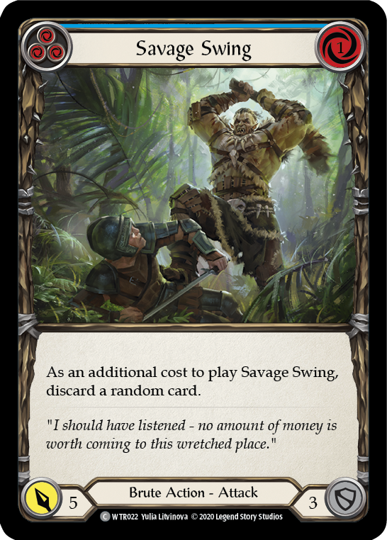 Savage Swing (Blue) [U-WTR022] (Welcome to Rathe Unlimited)  Unlimited Rainbow Foil - Evolution TCG