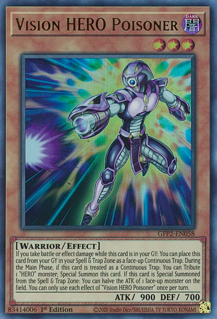 Vision HERO Poisoner [GFP2-EN058] Ultra Rare - Evolution TCG