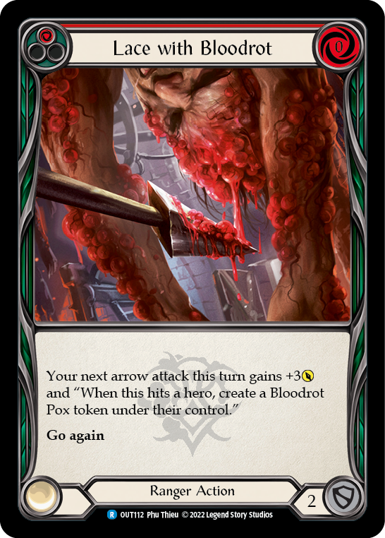 Lace with Bloodrot (Red) [OUT112] (Outsiders) - Evolution TCG