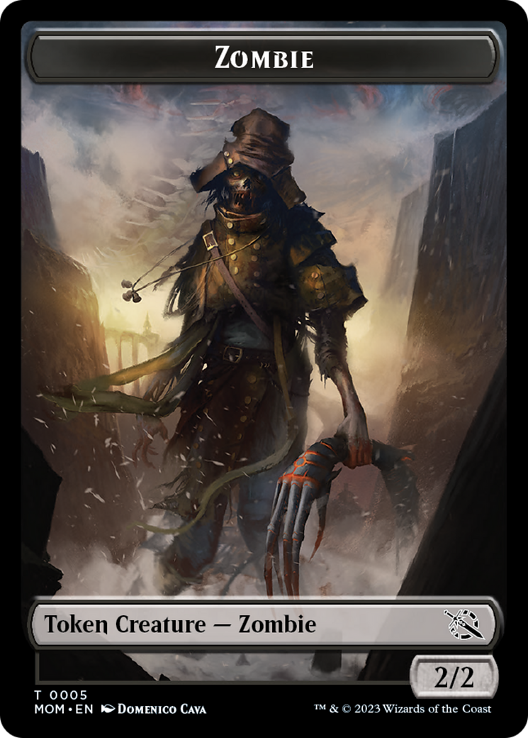 Warrior // Zombie Double-Sided Token [March of the Machine Tokens] - Evolution TCG