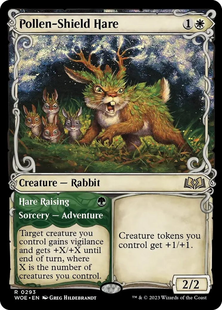 Pollen-Shield Hare // Hare Raising (Showcase) [Wilds of Eldraine] - Evolution TCG