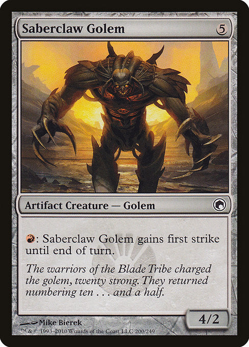 Saberclaw Golem [Scars of Mirrodin] - Evolution TCG