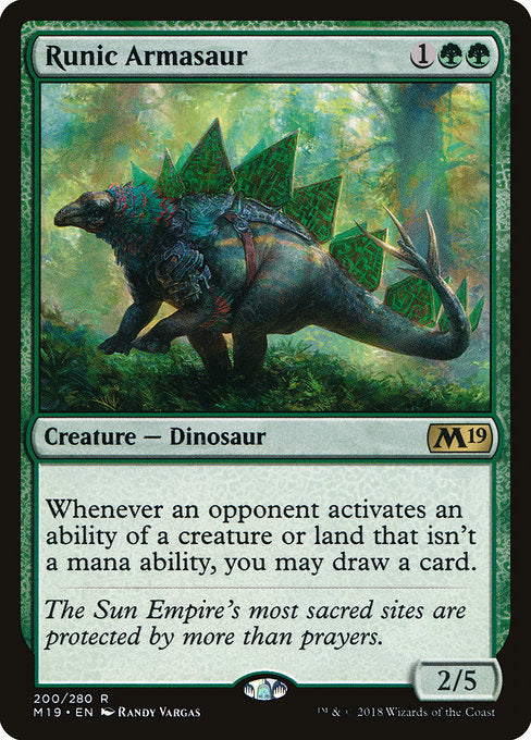 Runic Armasaur [Core Set 2019] - Evolution TCG