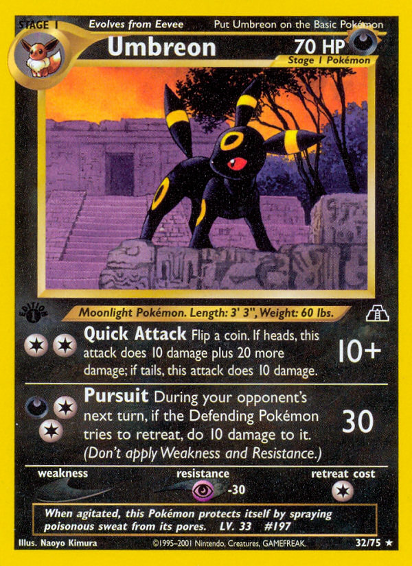 Umbreon (32/75) [Neo Discovery 1st Edition] - Evolution TCG