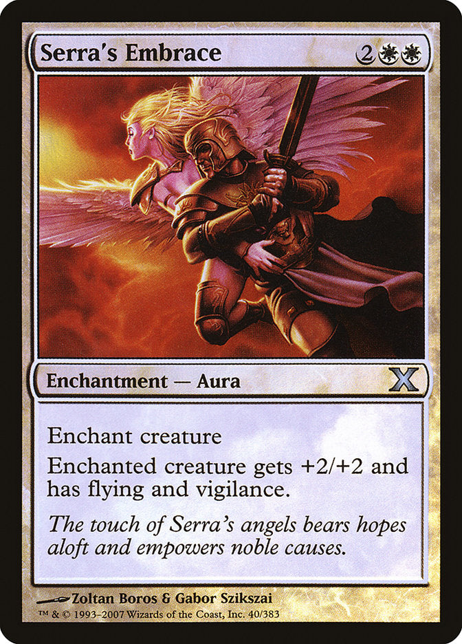 Serra's Embrace (Premium Foil) [Tenth Edition] - Evolution TCG