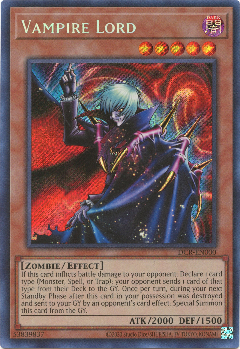 Vampire Lord (25th Anniversary) [DCR-EN000] Secret Rare - Evolution TCG