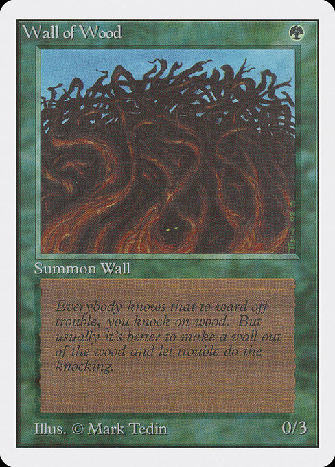 Wall of Wood [Unlimited Edition] - Evolution TCG