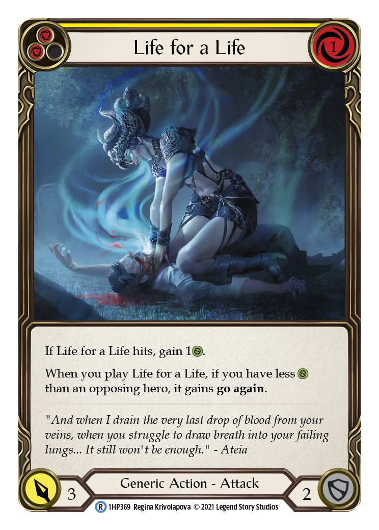 Life for a Life (Yellow) [1HP369] (History Pack 1) - Evolution TCG