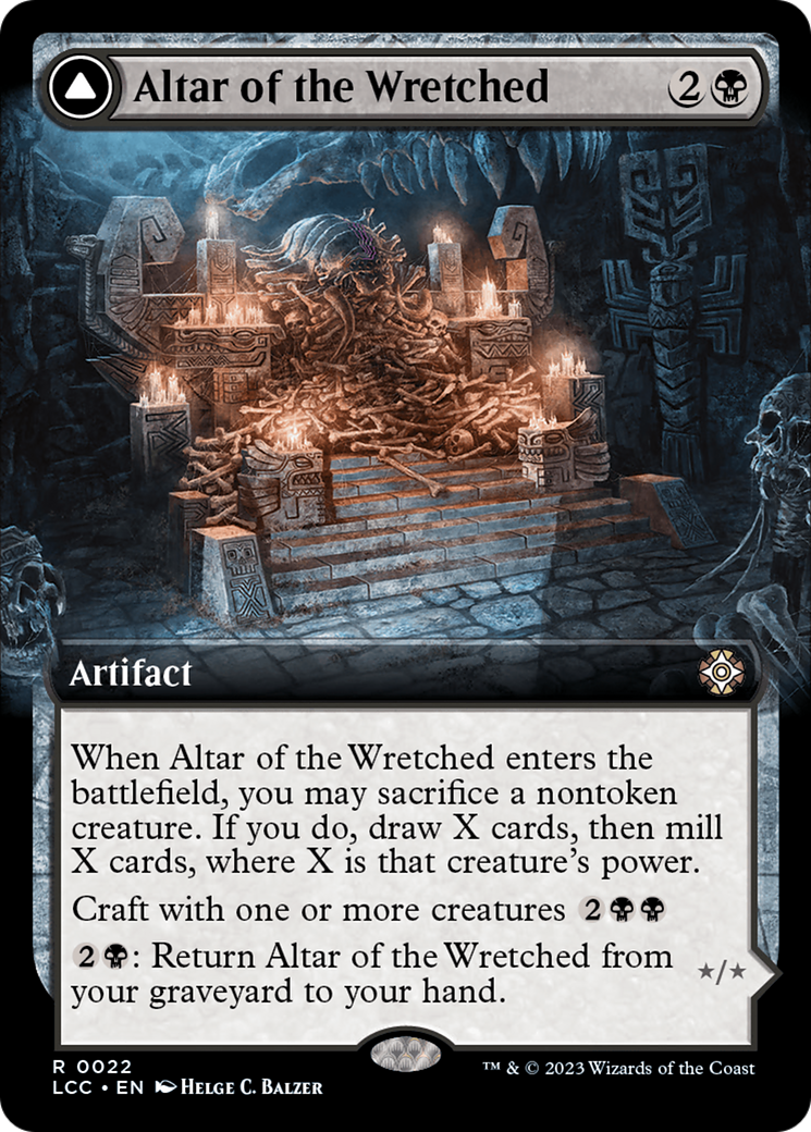 Altar of the Wretched // Wretched Bonemass (Extended Art) [The Lost Caverns of Ixalan Commander] - Evolution TCG